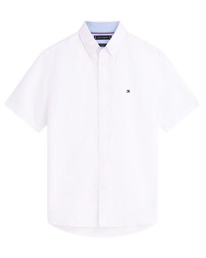 TOMMY HILFIGER Kurzarmhemd aus Leinenmischung