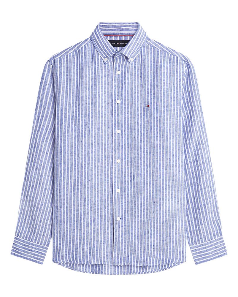 TOMMY HILFIGER Leinenhemd mit Bengal-Streifen