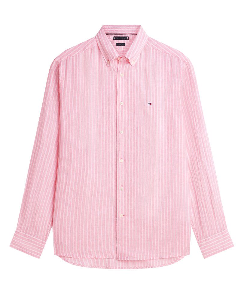 TOMMY HILFIGER Leinenhemd mit Bengal-Streifen