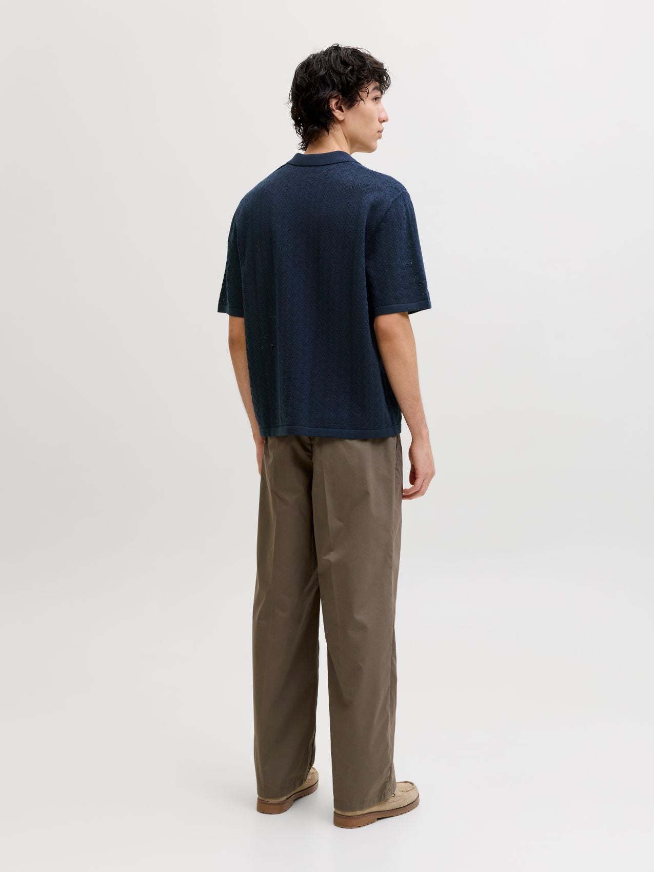 JACK & JONES JORTYLER KNIT SS SPLIT NECK POLO SN