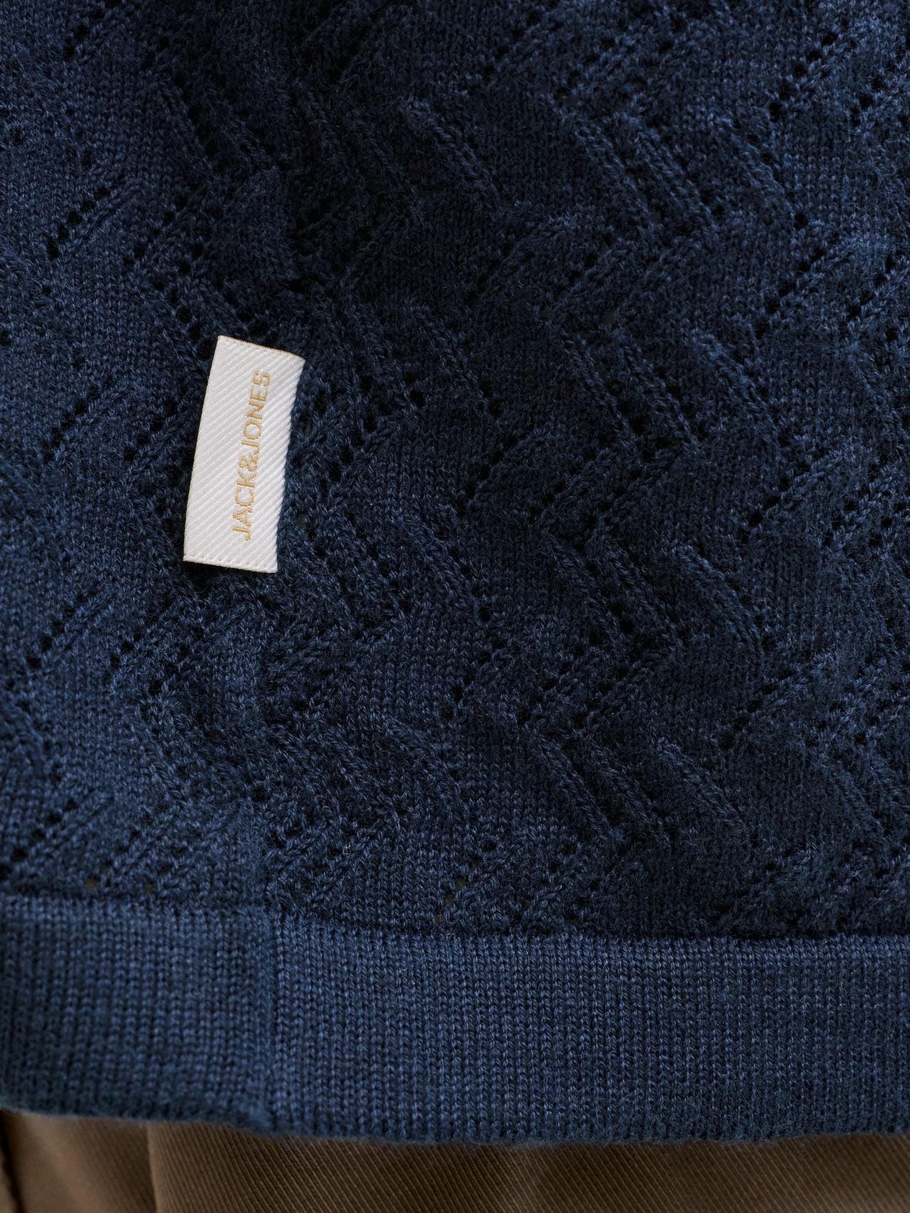 JACK & JONES JORTYLER KNIT SS SPLIT NECK POLO SN