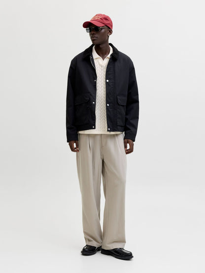 JACK & JONES JORTYLER KNIT SS SPLIT NECK POLO SN