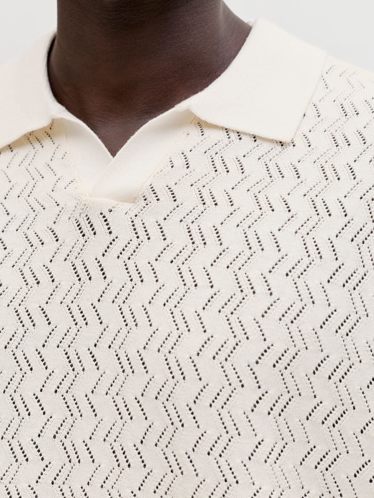 JACK & JONES JORTYLER KNIT SS SPLIT NECK POLO SN