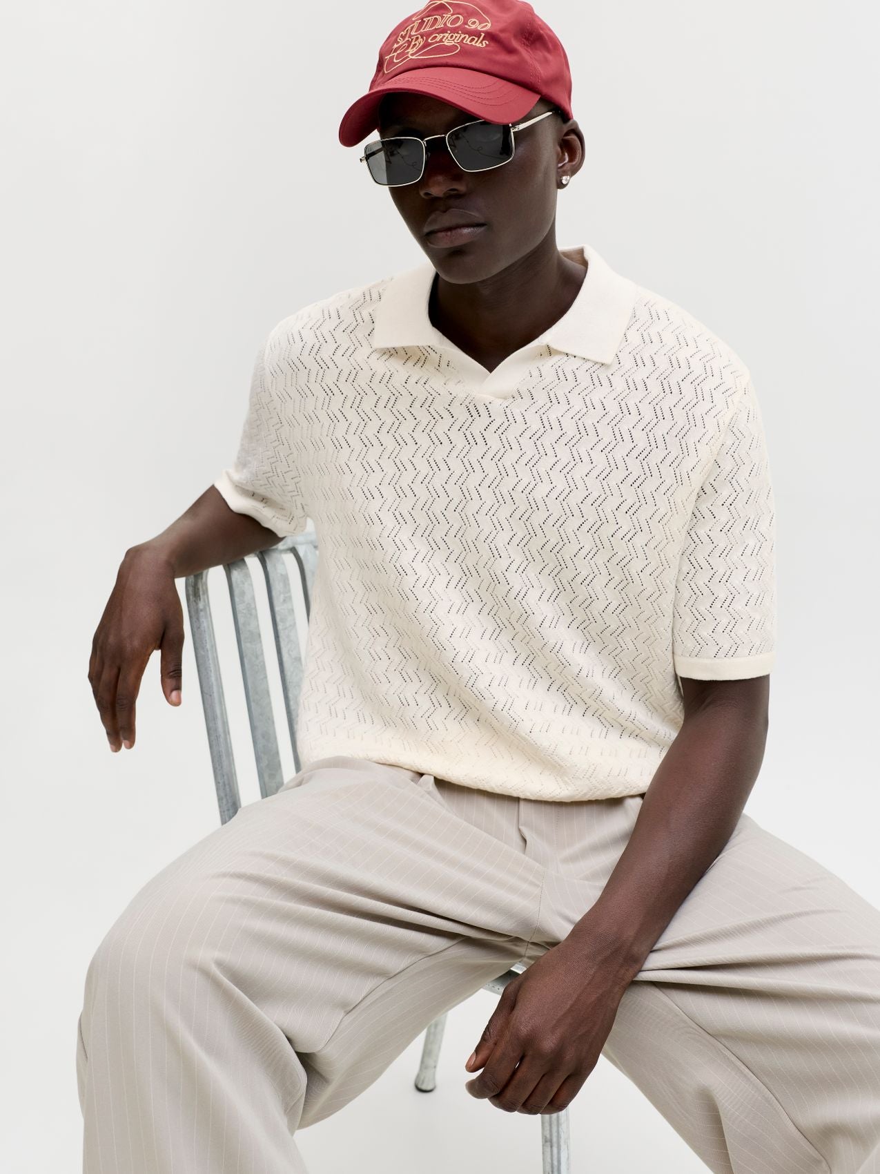 JACK & JONES JORTYLER KNIT SS SPLIT NECK POLO SN