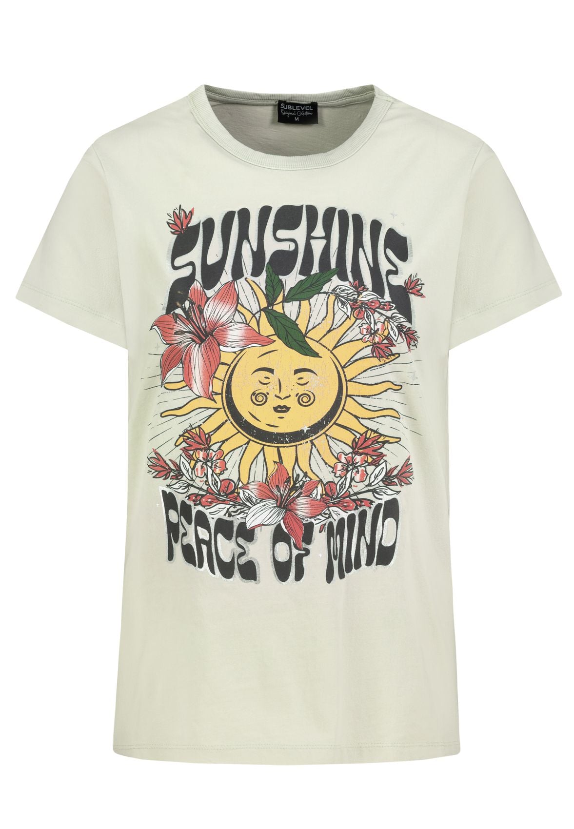 SUBLEVEL Sommerliches T-Shirt mit Motivprint