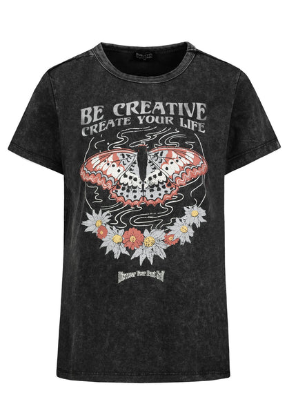 SUBLEVEL Sommerliches T-Shirt mit Motivprint M