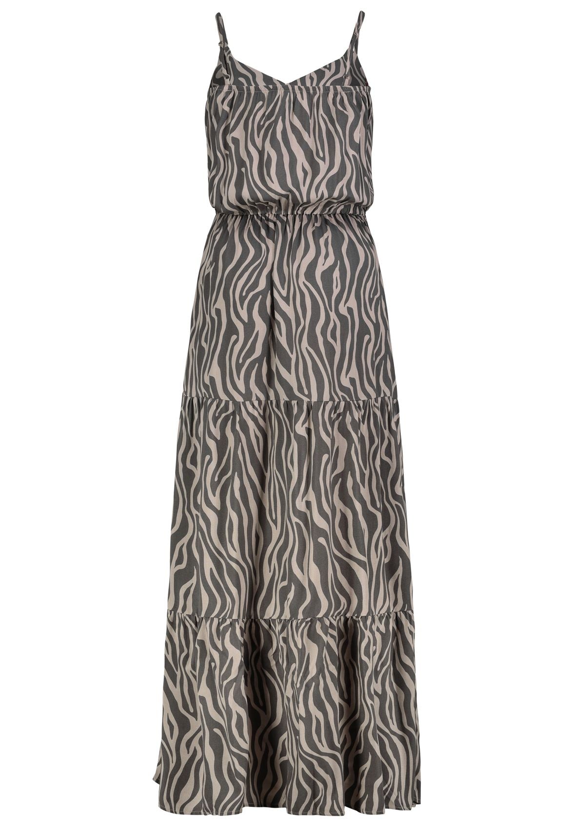Fließendes Maxikleid mit Animal-Print