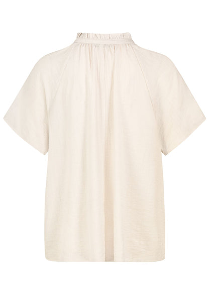 SUBLEVEL Damen, Bluse kurzarm, nude beige