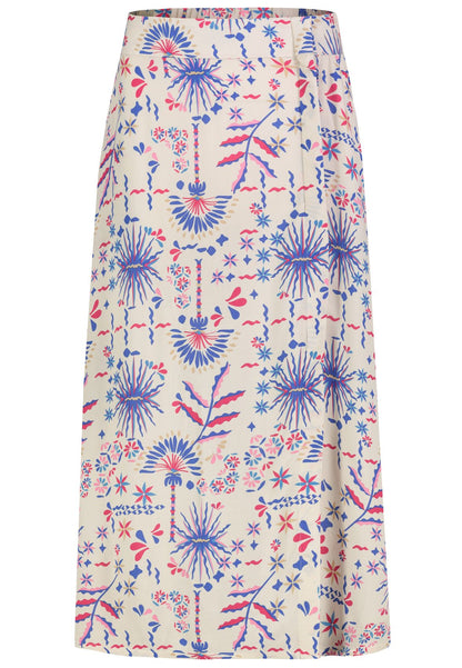 SUBLEVEL Damen, Rock, ethno: nude beige-blue M