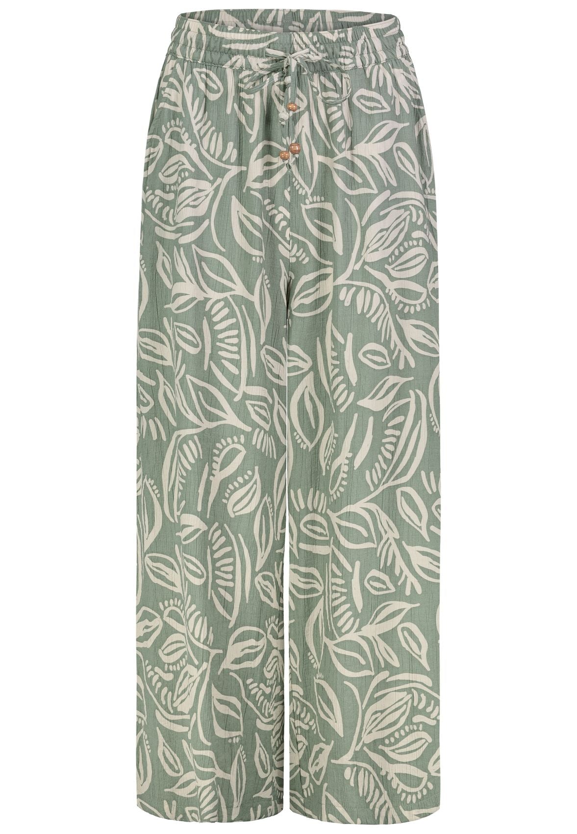 SUBLEVEL Damen, Hose Non Denim, leaves: hedge green-nude beige L