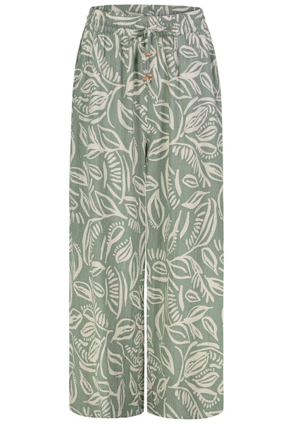 SUBLEVEL Damen, Hose Non Denim, leaves: hedge green-nude beige L