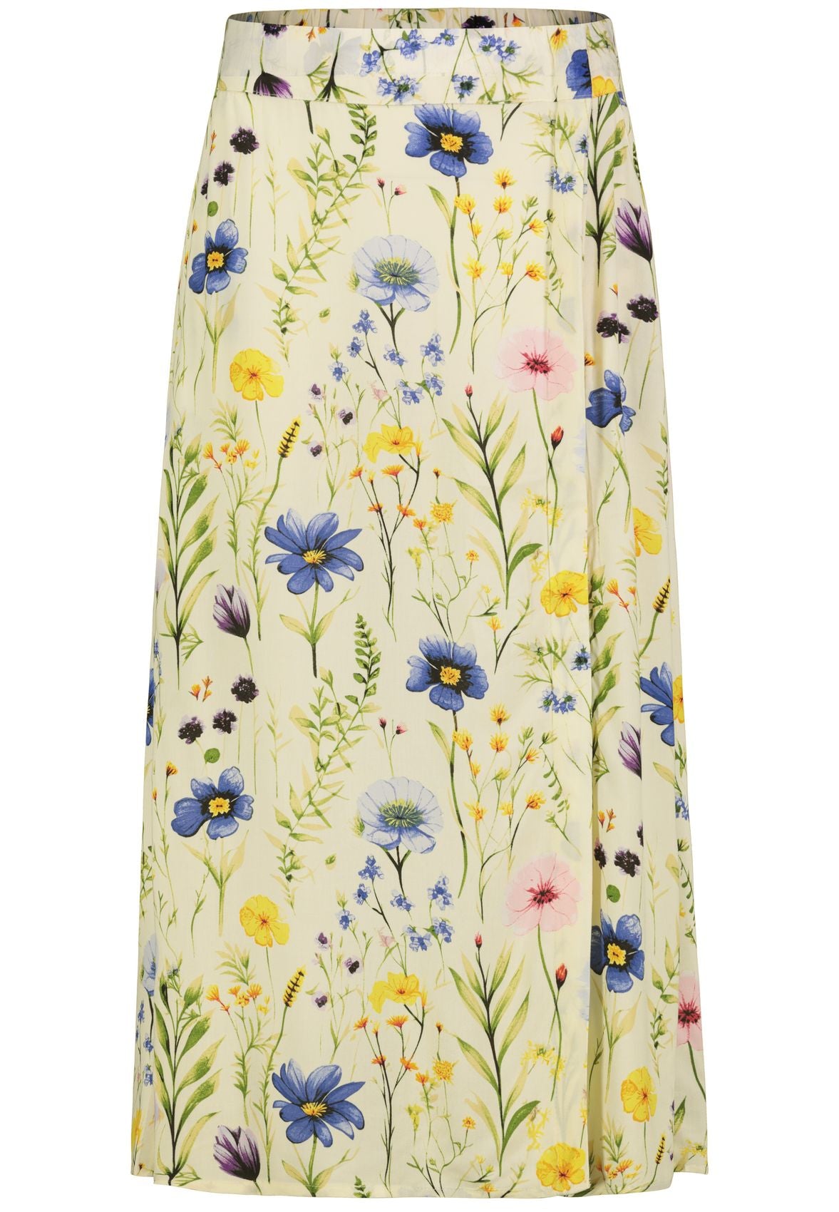 SUBLEVEL Damen, Rock, flowers: pastel yellow XL