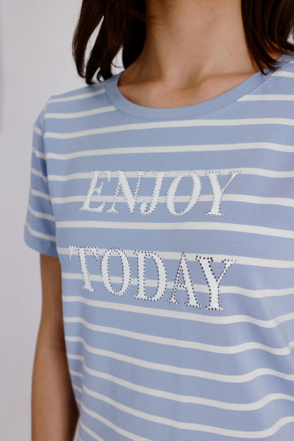 MONARI T-Shirt, sea side ringel