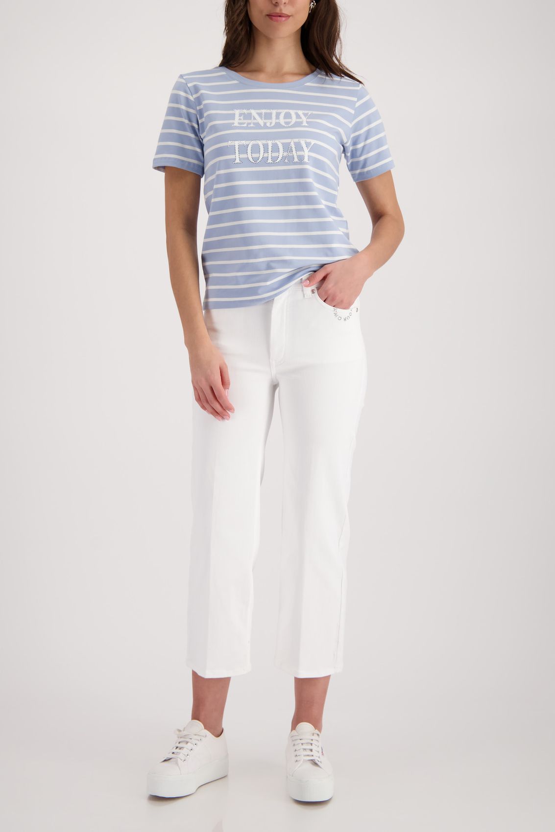 MONARI T-Shirt, sea side ringel
