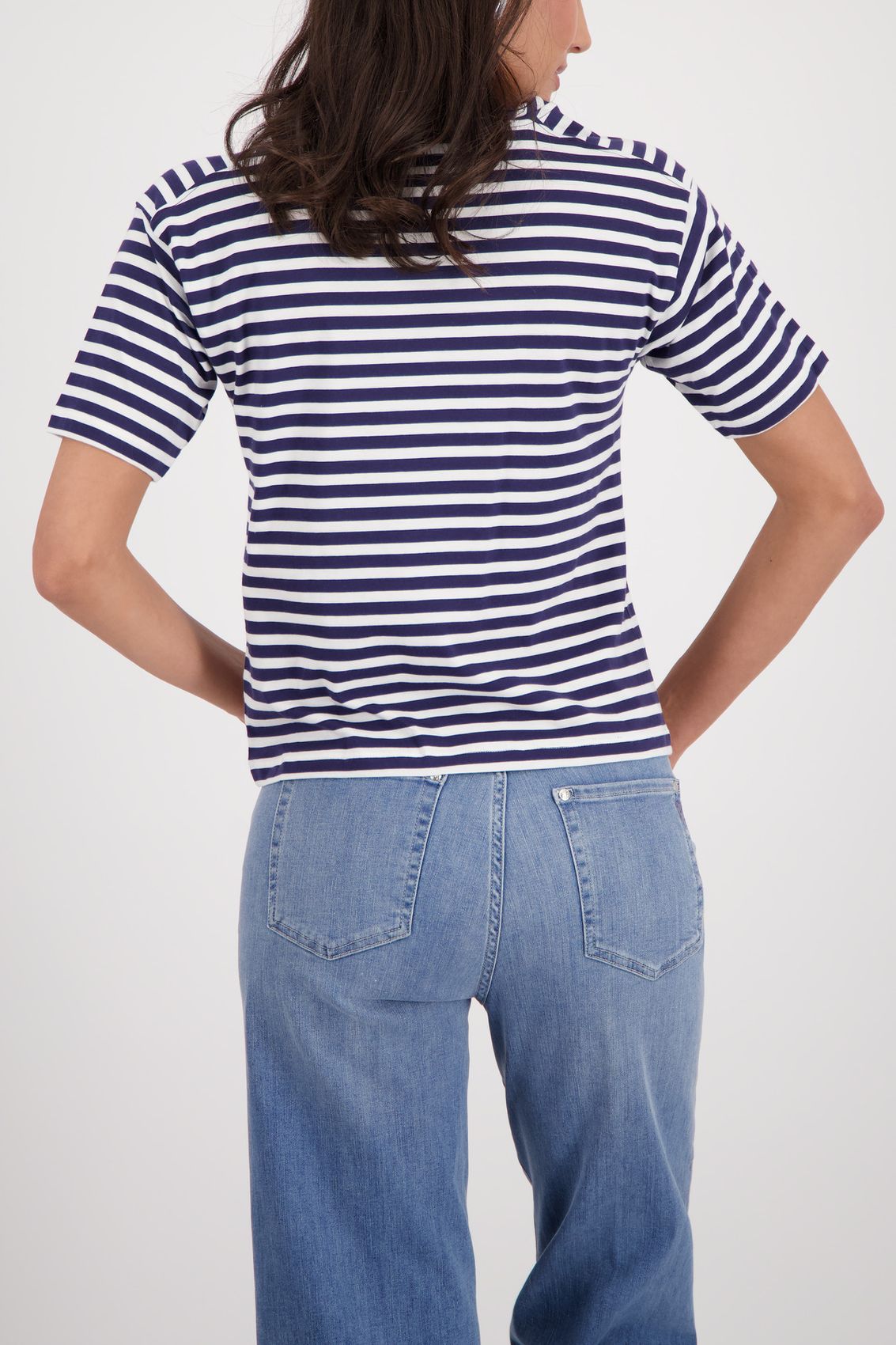 MONARI T-Shirt, marine ringel