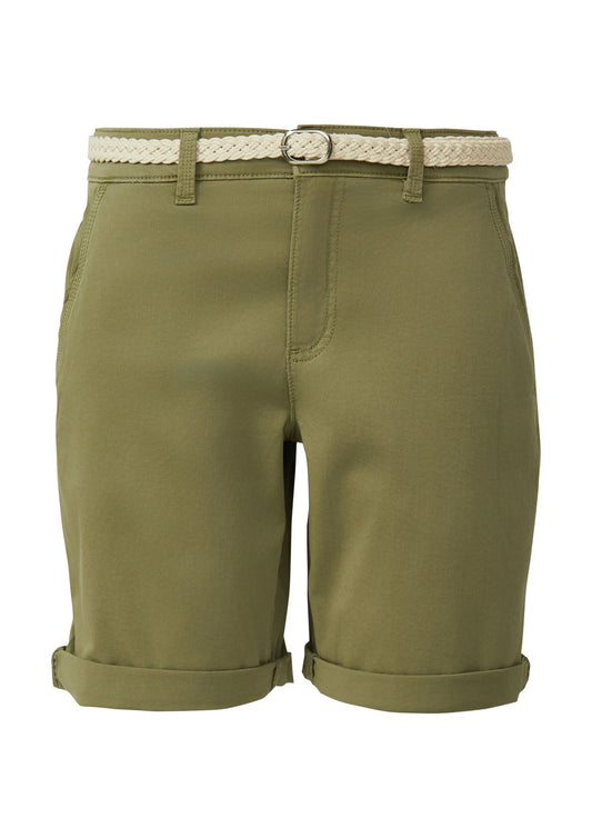S.OLIVER Shorts mit geflochtenem Gürtel