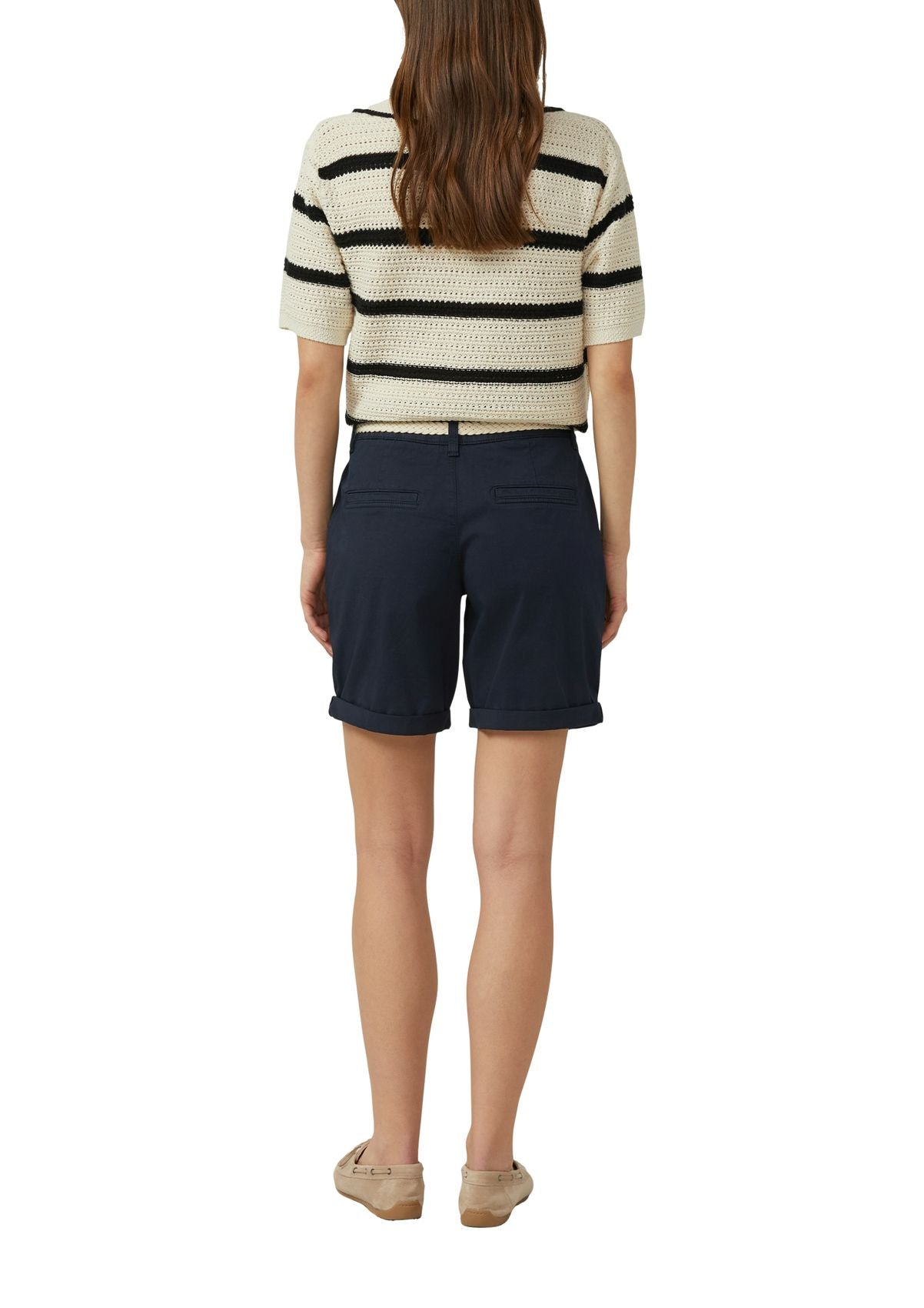 S.OLIVER Shorts mit geflochtenem Gürtel