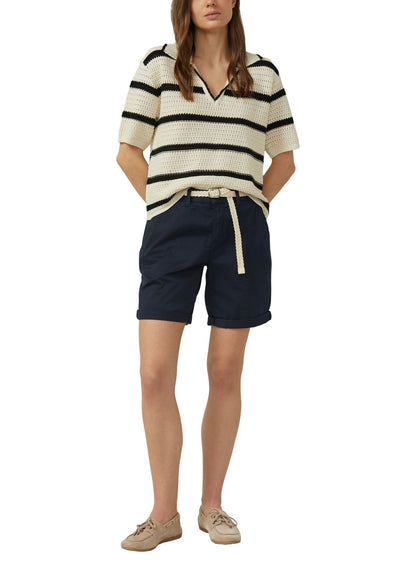 S.OLIVER Shorts mit geflochtenem Gürtel