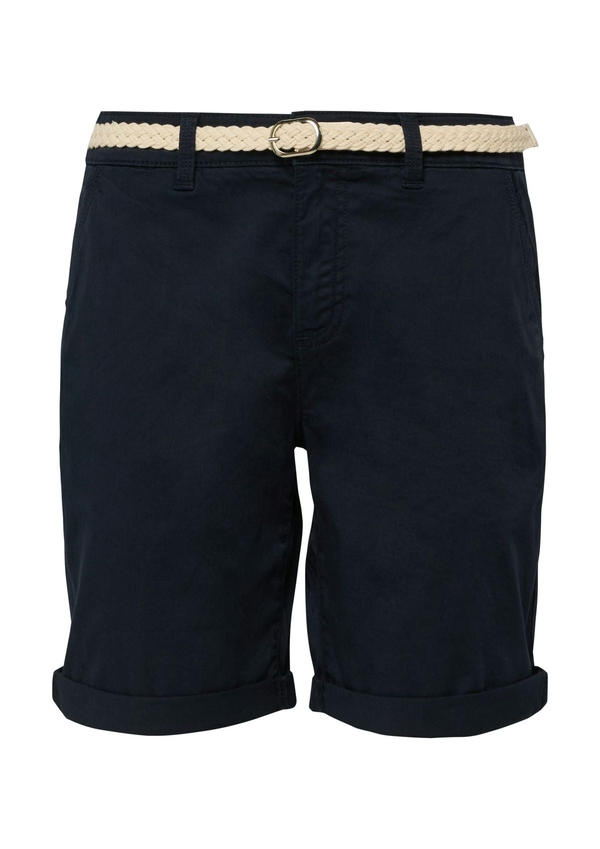 S.OLIVER Shorts mit geflochtenem Gürtel