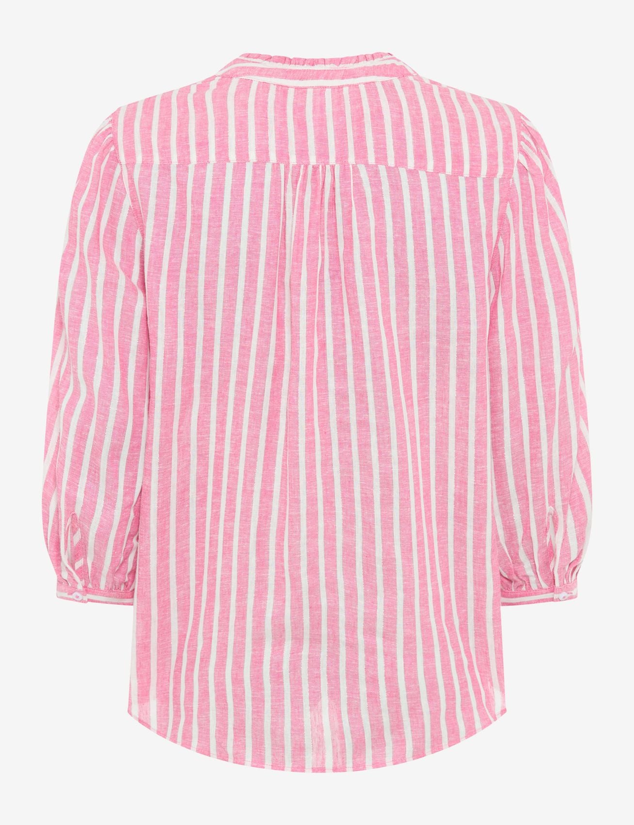 BRAX Leinenmix-Bluse mit Lurex-Stripes "Style Violet"