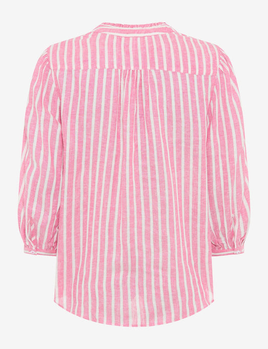 BRAX Leinenmix-Bluse mit Lurex-Stripes "Style Violet"