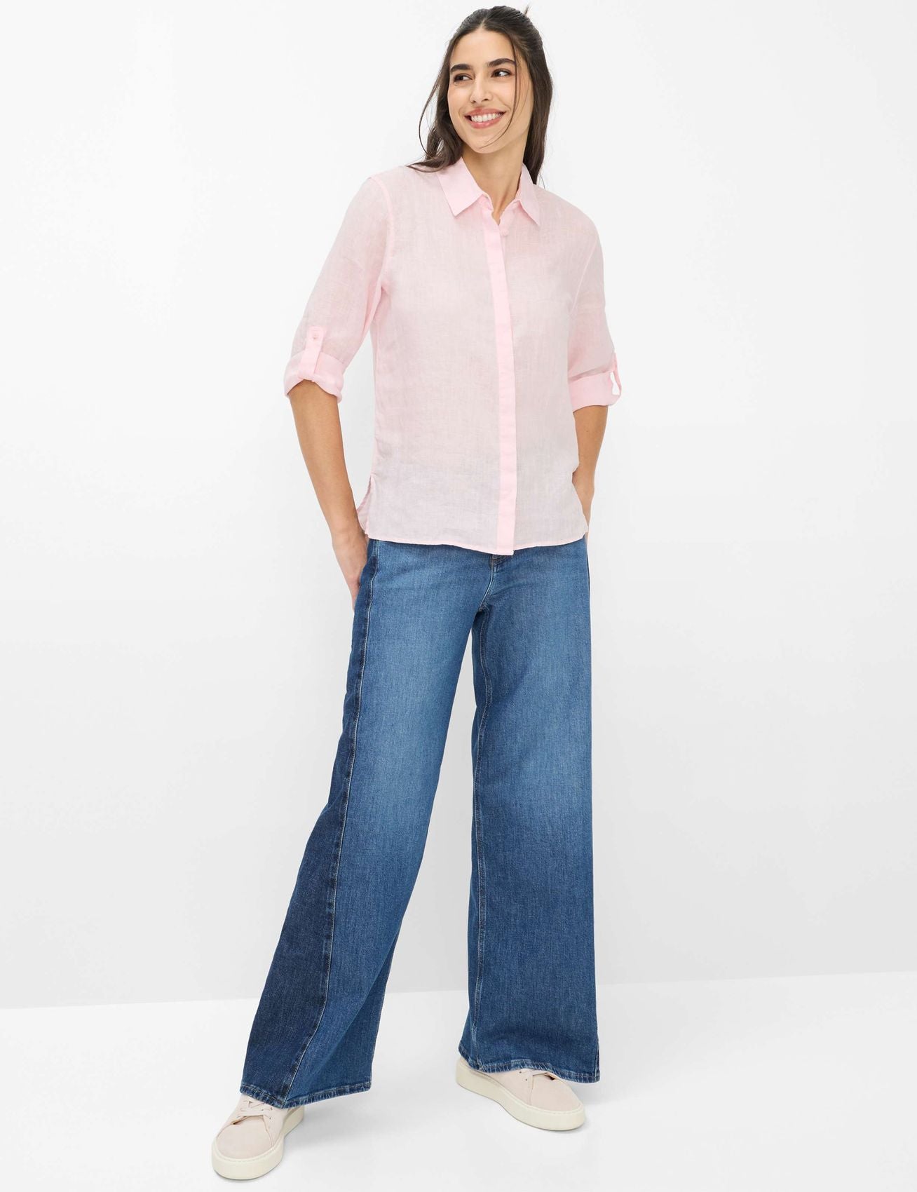 Damenbluse aus reinem Leinen"Style Vicki"