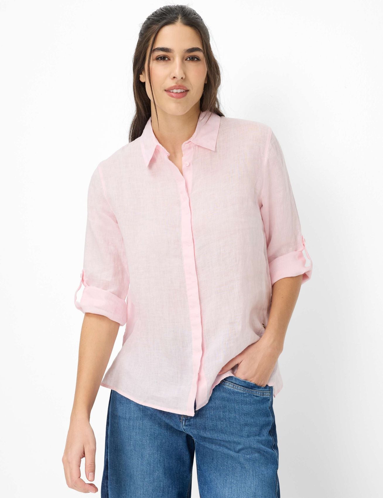 Damenbluse aus reinem Leinen"Style Vicki"