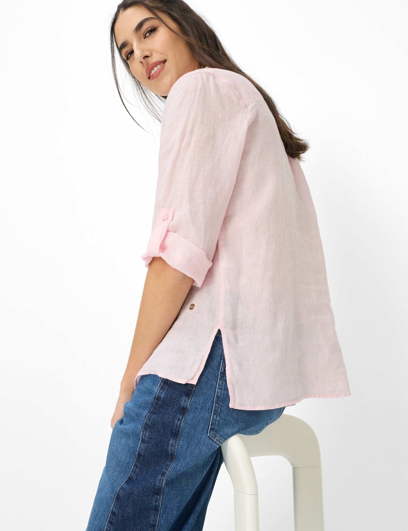 Damenbluse aus reinem Leinen"Style Vicki"