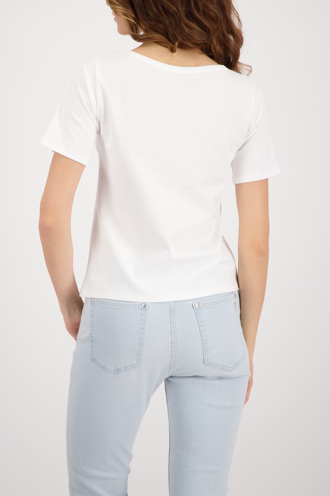 T-Shirt mit verwischter Blume