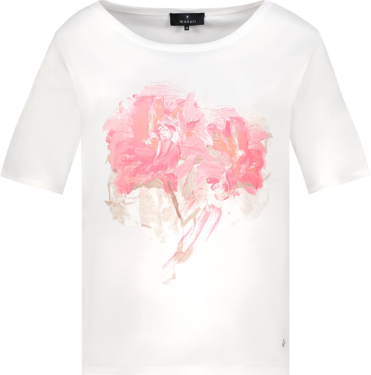 T-Shirt mit verwischter Blume