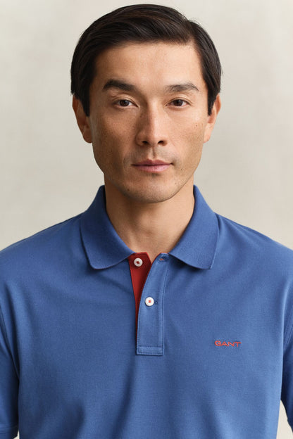 Kontrast Piqué Poloshirt im Regular Fit