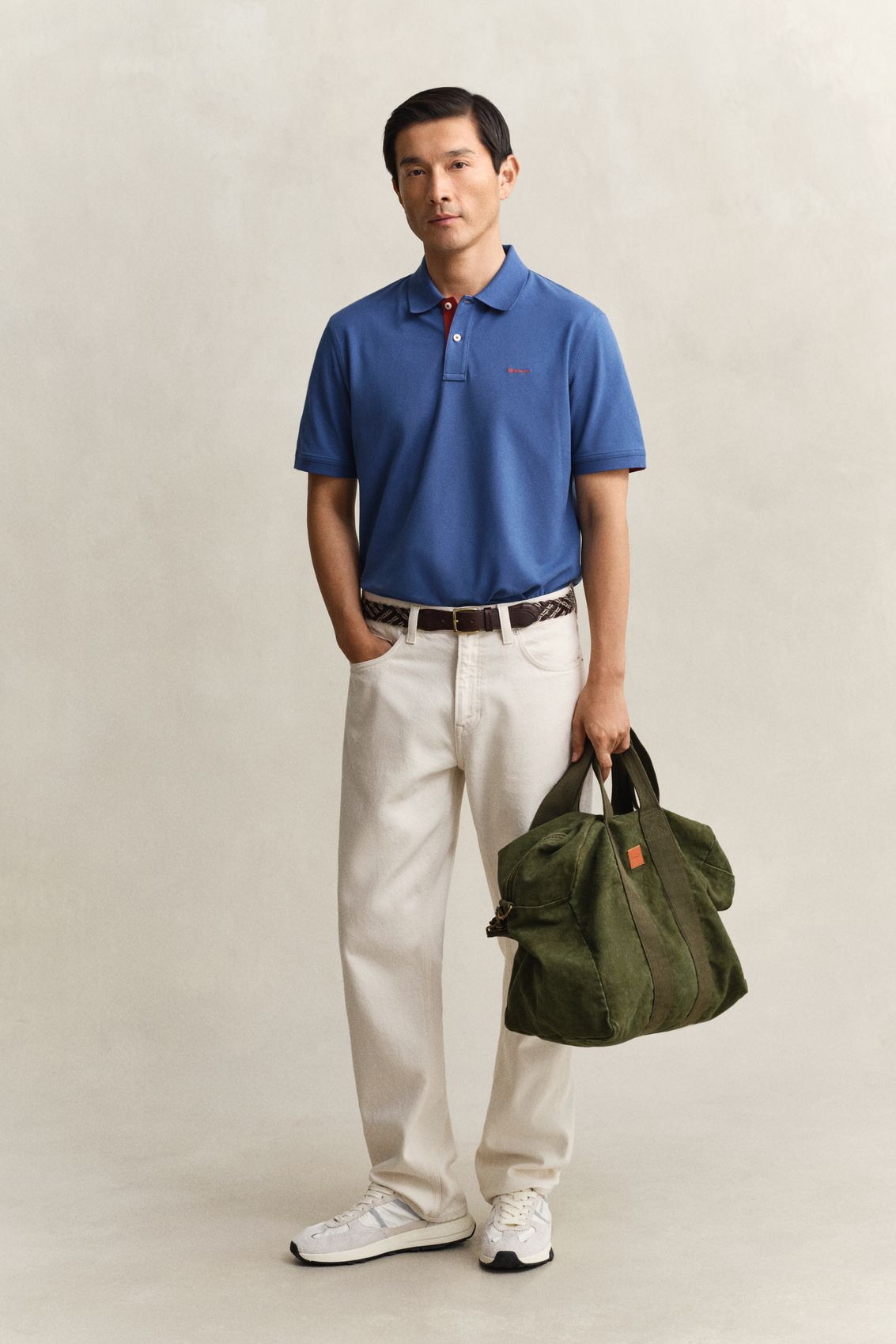 Kontrast Piqué Poloshirt im Regular Fit