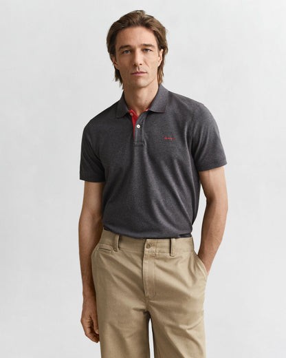 Kontrast Piqué Poloshirt im Regular Fit