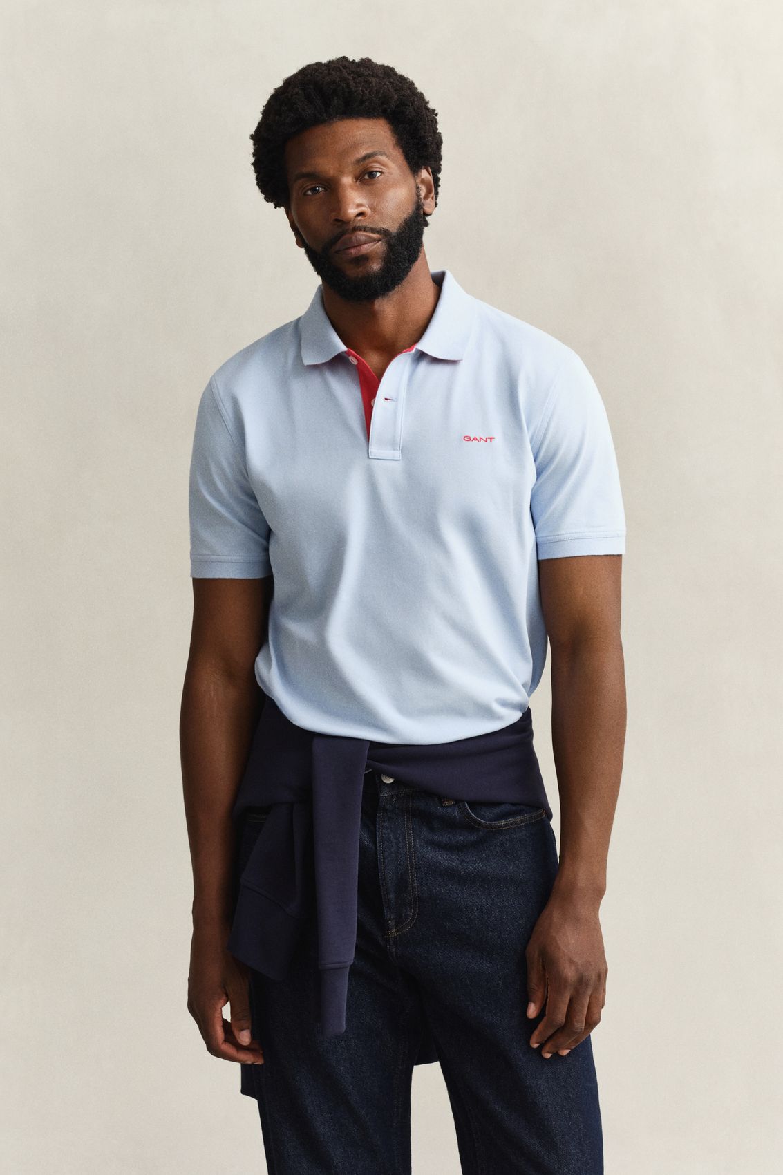 Kontrast Piqué Poloshirt im Regular Fit