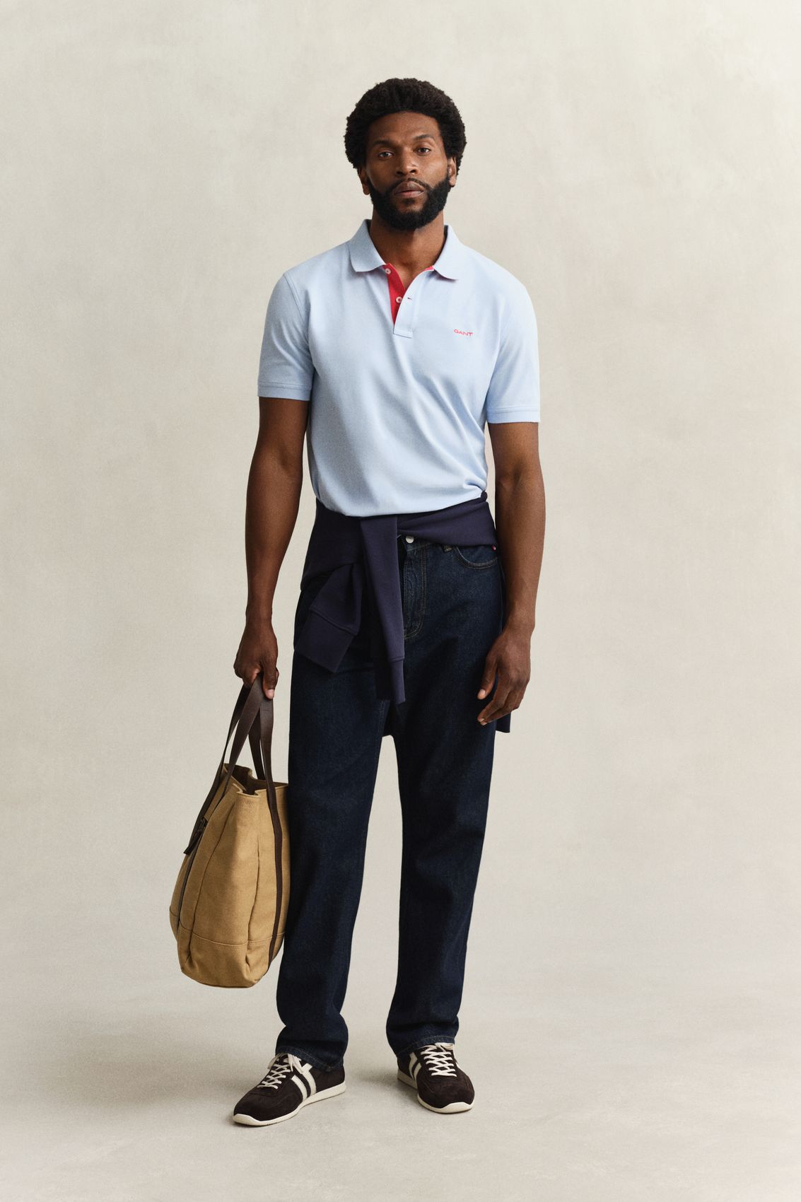 Kontrast Piqué Poloshirt im Regular Fit