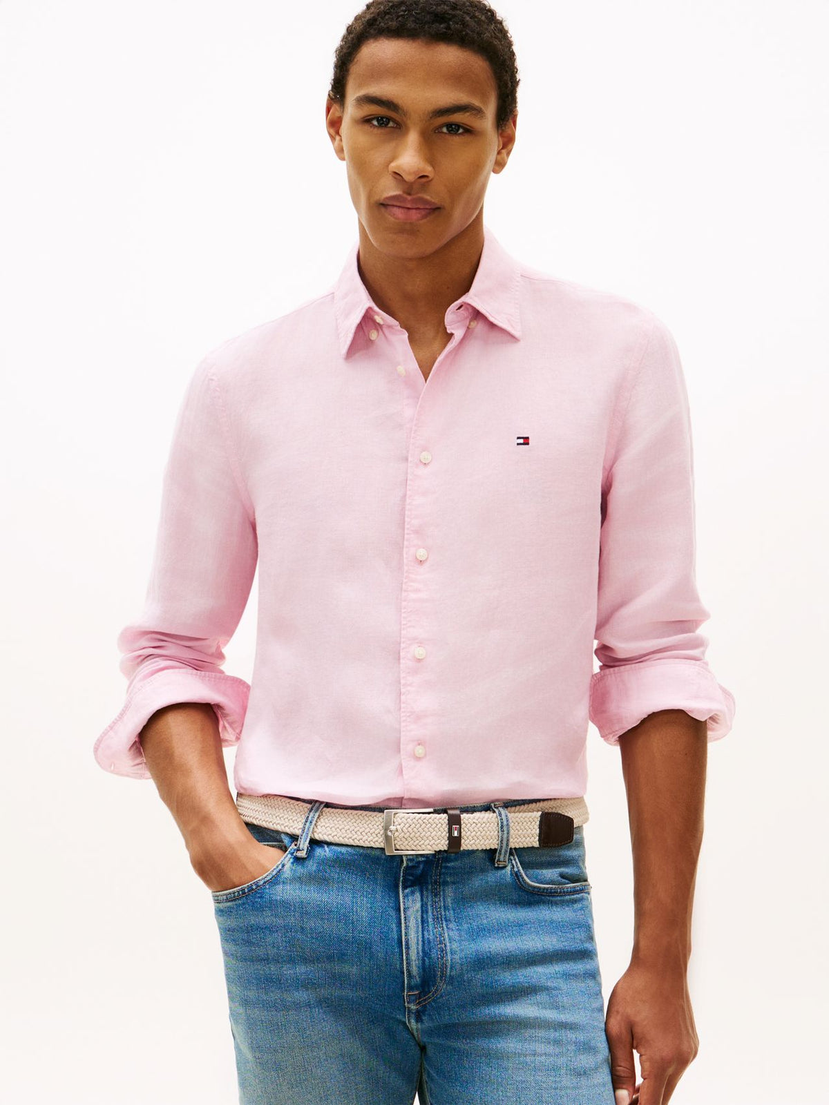 TOMMY HILFIGER PIGMENT DYED LI SOLID RF SHIRT XXL