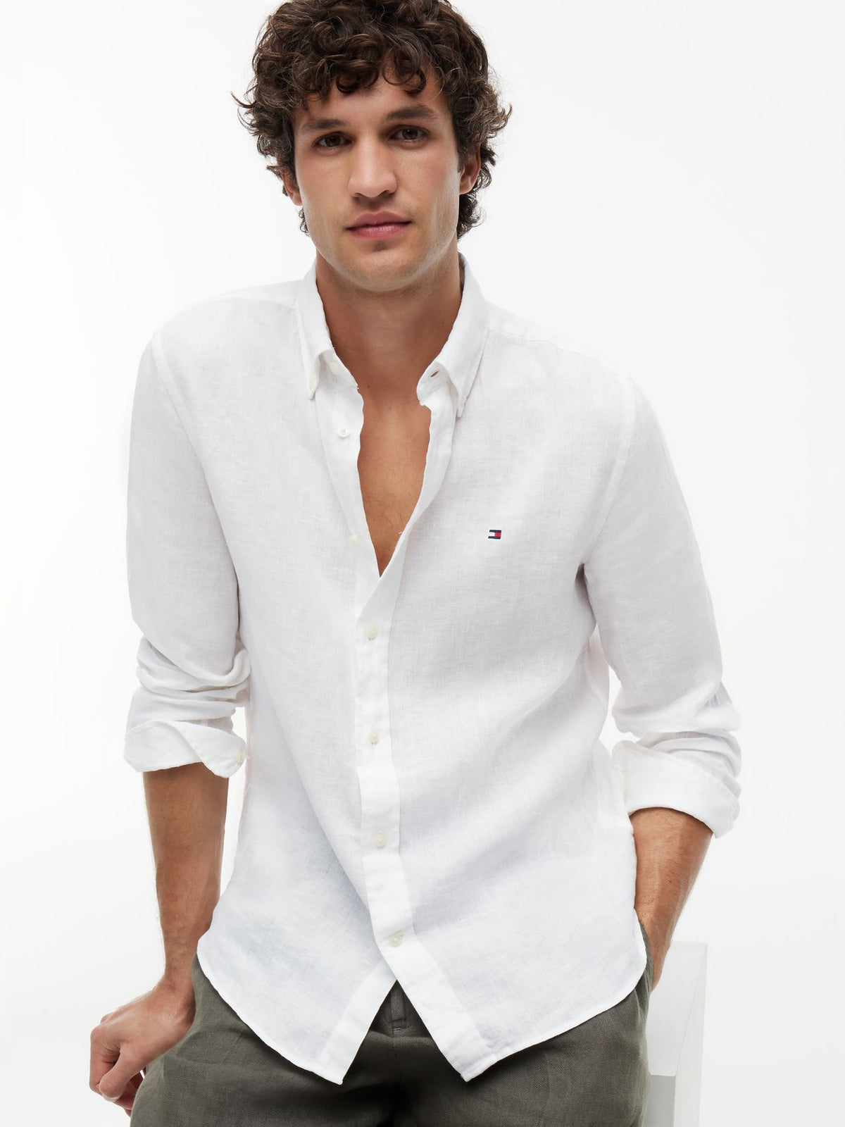 TOMMY HILFIGER PIGMENT DYED LI SOLID RF SHIRT