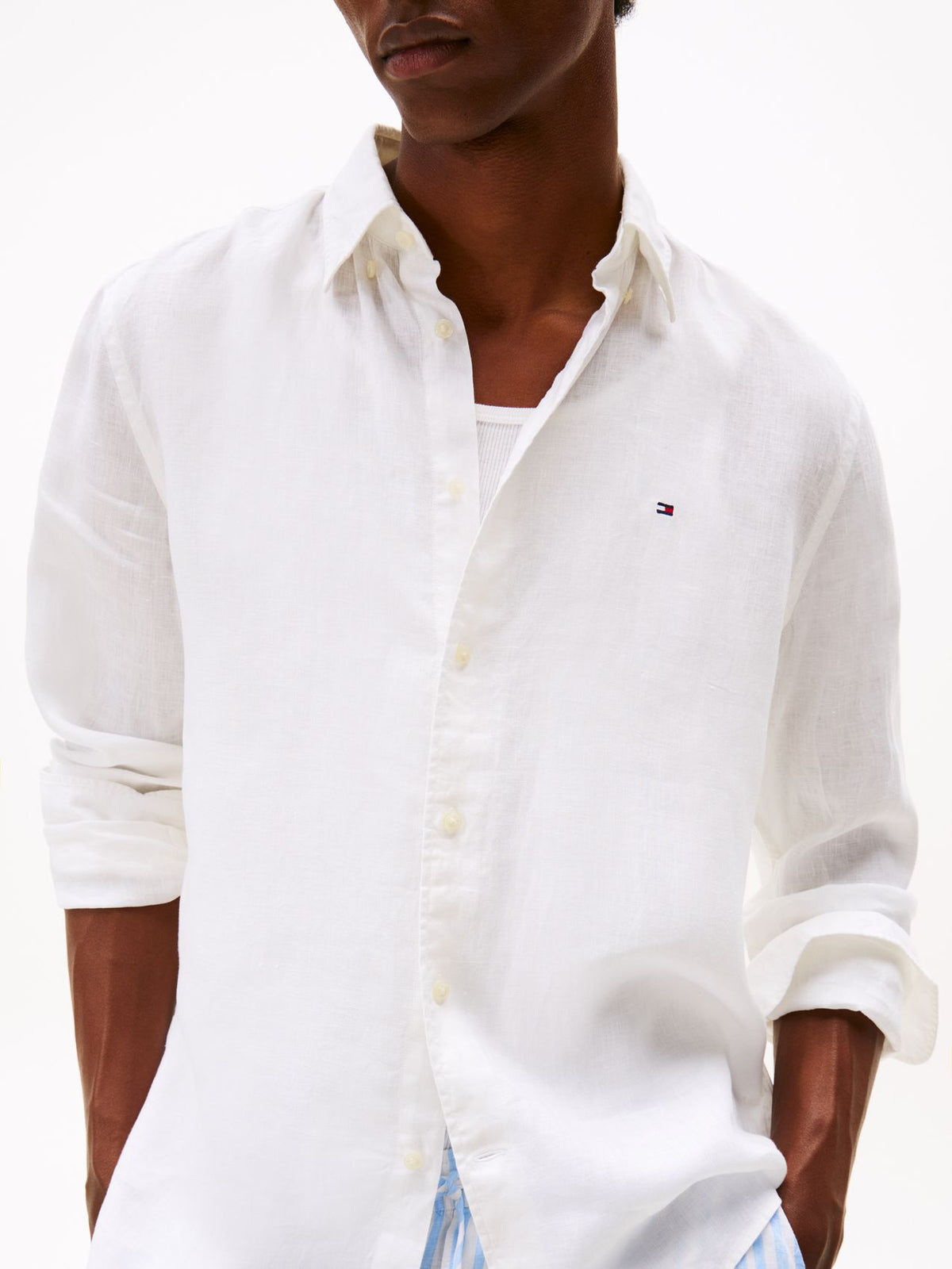 TOMMY HILFIGER PIGMENT DYED LI SOLID RF SHIRT
