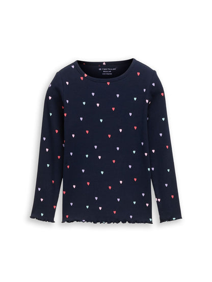 Langarmshirt mit Rippstruktur