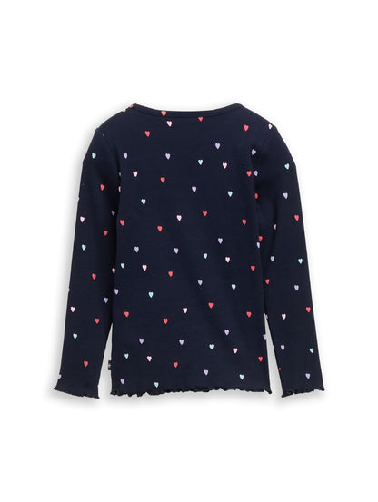 Langarmshirt mit Rippstruktur