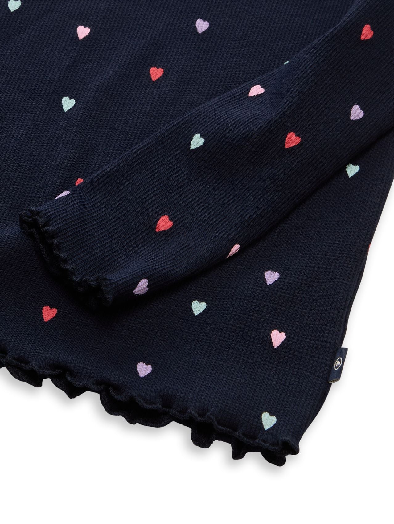 Langarmshirt mit Rippstruktur
