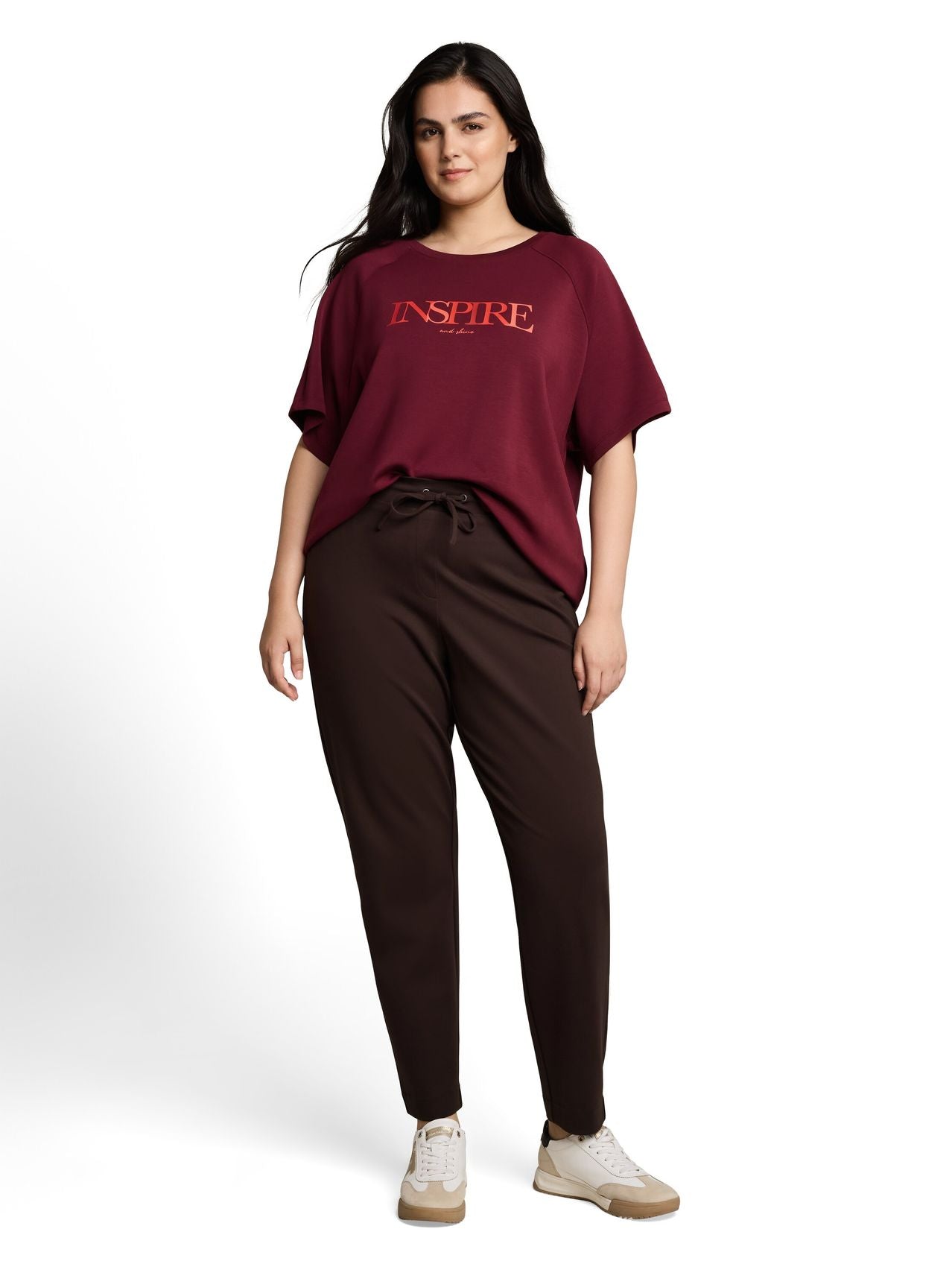 Plus Size - Scuba T-Shirt mit Schriftzug