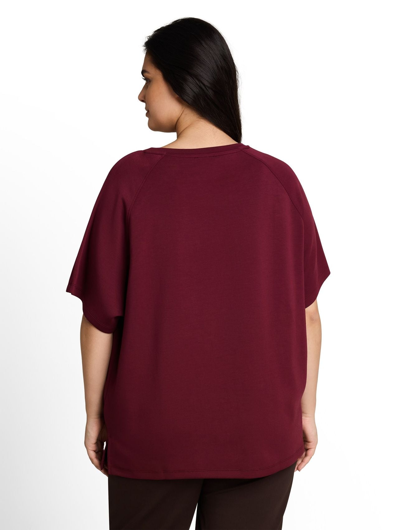 Plus Size - Scuba T-Shirt mit Schriftzug