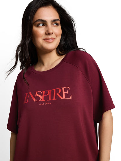 Plus Size - Scuba T-Shirt mit Schriftzug