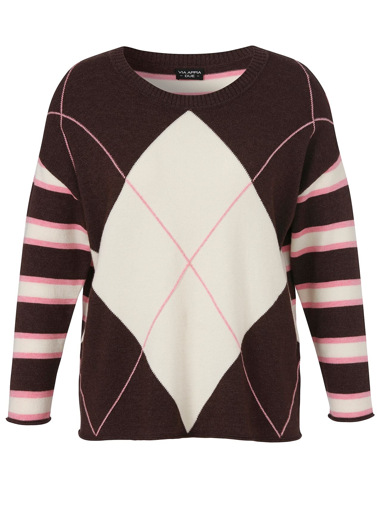 Pullover Rundhals 1/1 Arm  Jacquard
