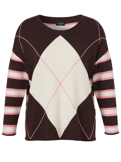 Pullover Rundhals 1/1 Arm  Jacquard