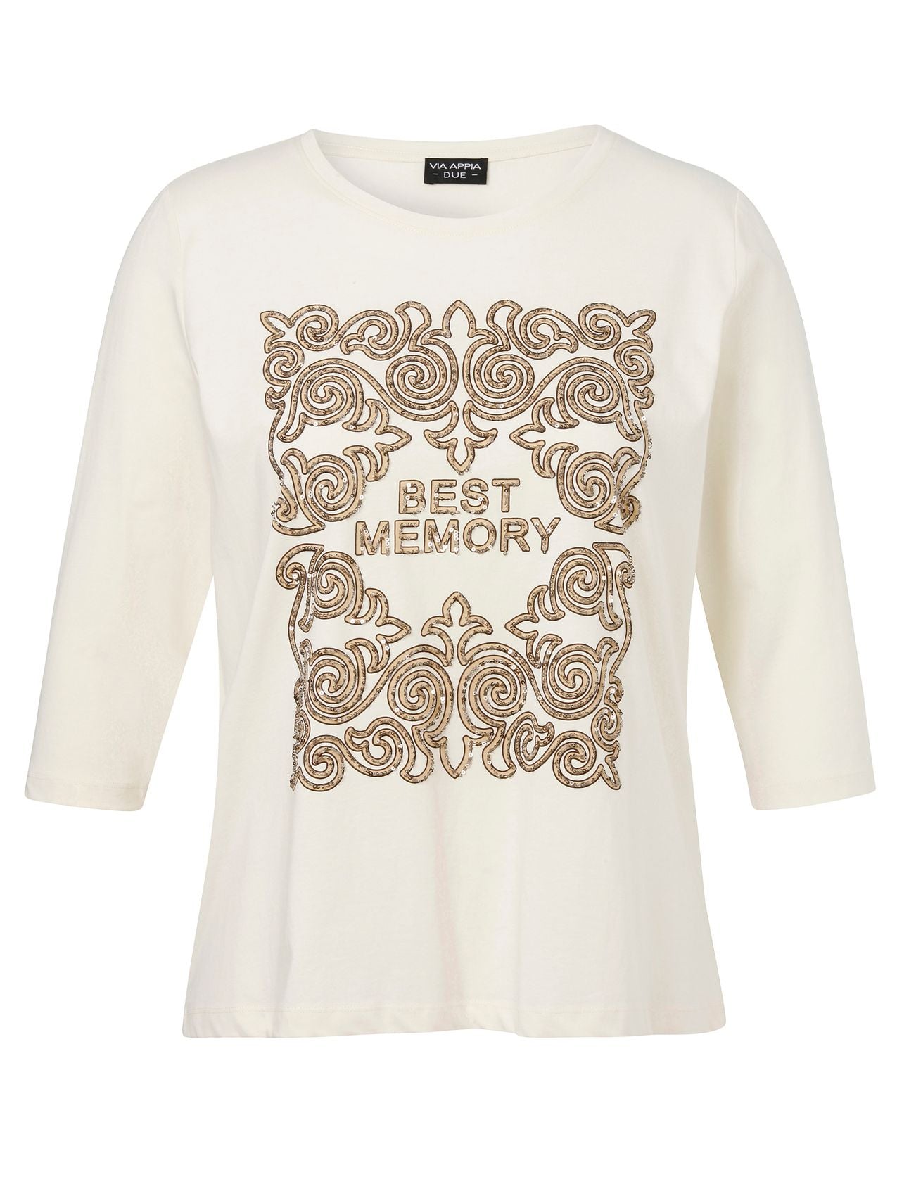 T-Shirt Rundhals 3/4 Arm Motiv