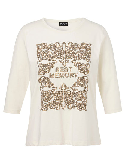 T-Shirt Rundhals 3/4 Arm Motiv