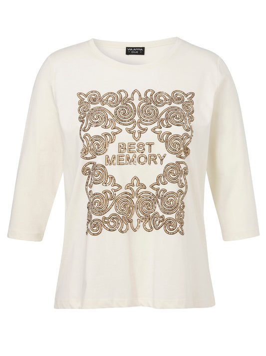 VIA APPIA T-Shirt Rundhals 3/4 Arm Motiv 48