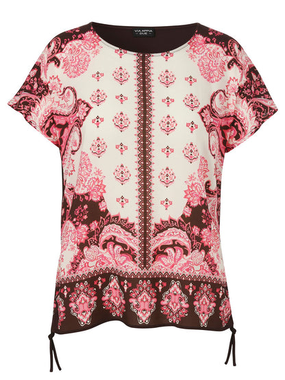 Bluse Rundhals 1/2 Arm Druck